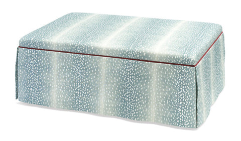 Massoud Lily Large Rectangular Skirted Ottoman 269