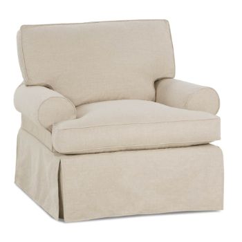 Rowe Cindy Slipcovered Swivel Chair