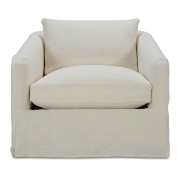 Rowe Florence Slipcovered Swivel Chair