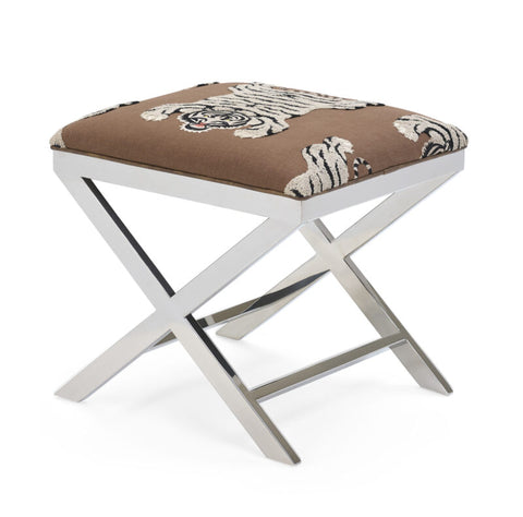 Massoud Anya Chrome Ottoman 636