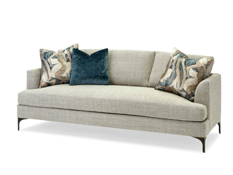 Massoud Lauren Bronze Bench Cushion Sofa 7341