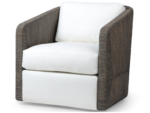 Palecek Carmine Swivel Lounge Chair, Mocha Wash