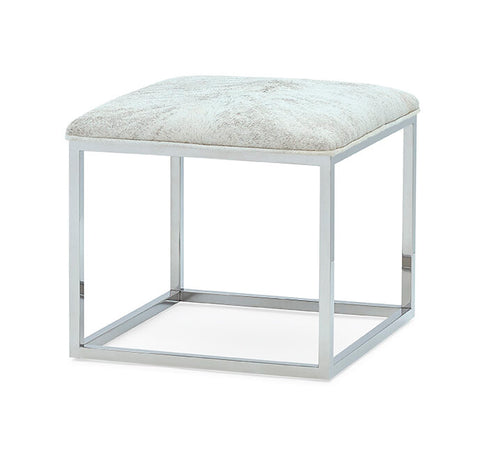 Massoud Lark Chrome Ottoman 432
