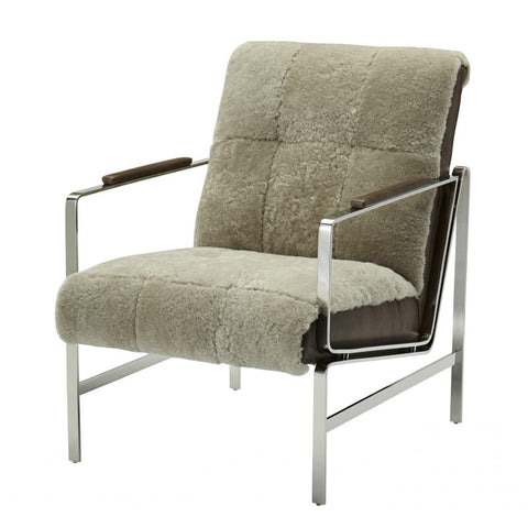 Massoud Jada Tufted Chrome Chair 695