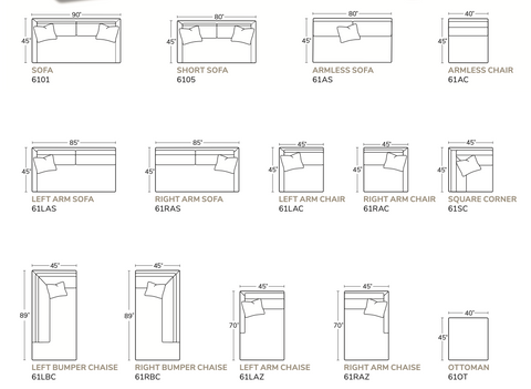 Massoud Slim Plush Sectional