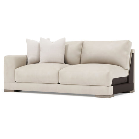 Lars Leather Left Arm Loveseat