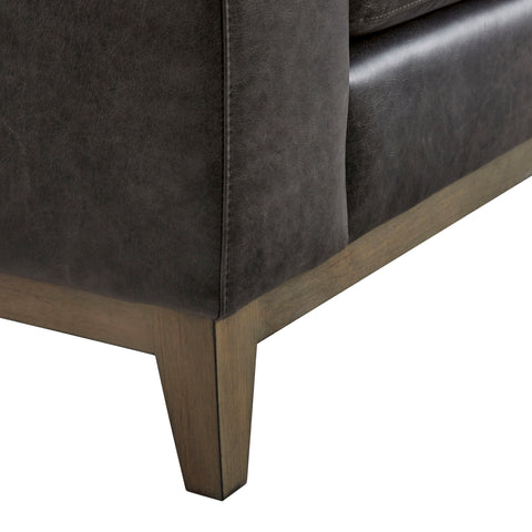 Noel Leather Sofa Without Pillows