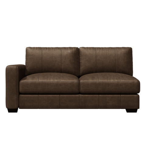 Dawkins Leather Left Arm Loveseat