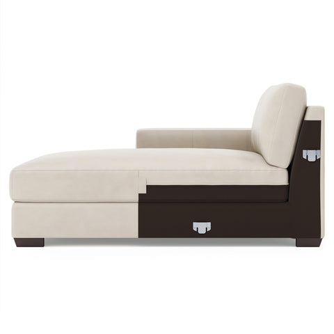 Dawkins Leather Left Arm Chaise