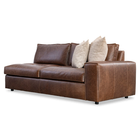 Nest Leather Right Arm Loveseat