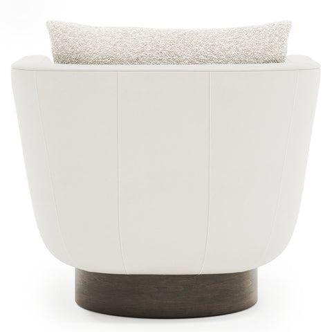 Gemma Leather-Fabric Swivel Chair
