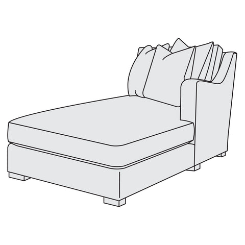 Ventura Fabric Right Arm Chaise