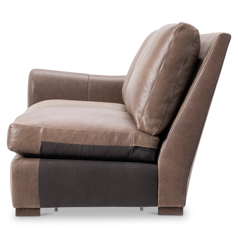 Keirnan Leather Left Arm Loveseat