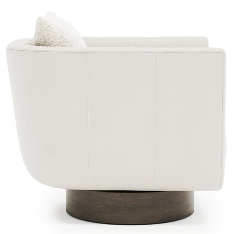 Gemma Leather-Fabric Swivel Chair