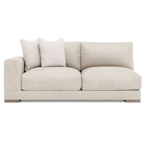 Lars Leather Left Arm Loveseat