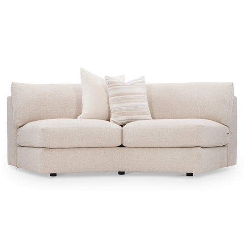 Soleil Fabric Armless Loveseat