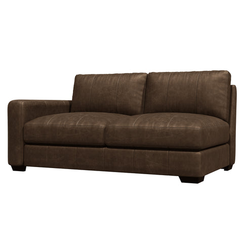 Dawkins Leather Left Arm Loveseat