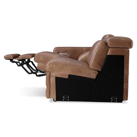 Lioni Leather Left Arm Power Motion Loveseat