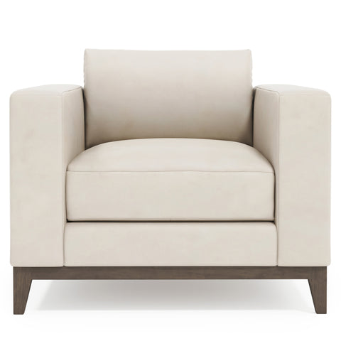 Noel Leather Chair Without Pillows