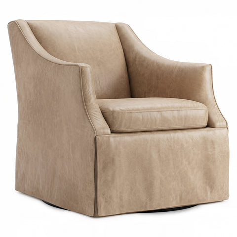 Clayton Leather Swivel Chair