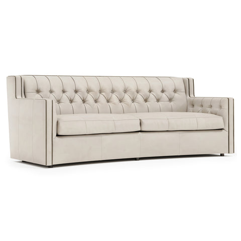 Candace Leather Sofa Without Pillows