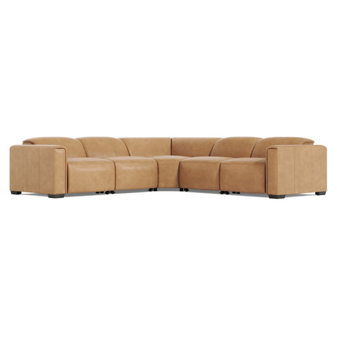 Billings Leather Power Motion Sectional