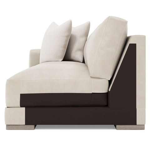 Lars Leather Left Arm Loveseat