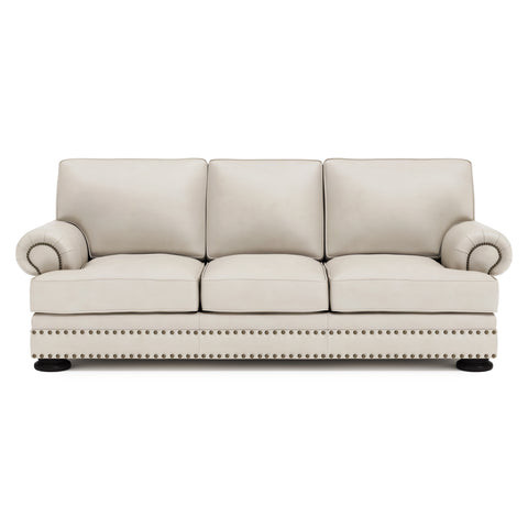 Foster Leather Sofa Without Pillows