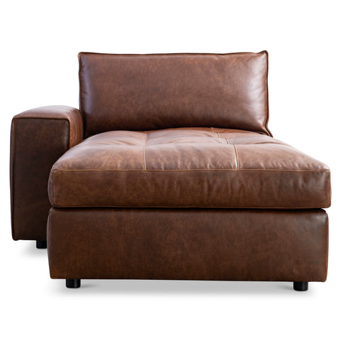 Nest Leather Left Arm Chaise