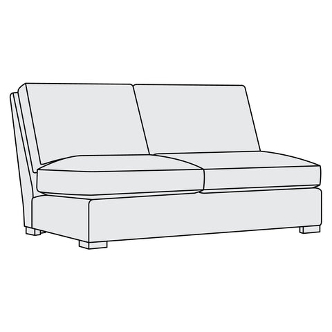 Keirnan Leather Armless Loveseat