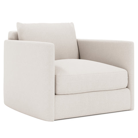 Rory Fabric Swivel Chair Without Pillows