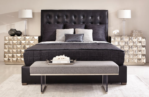 Avery Leather Panel Bed