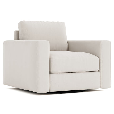 Dawkins Fabric Swivel Chair Without Pillows