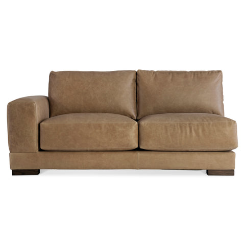 Lars Leather Left Arm Loveseat