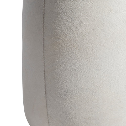 Ash Leather Ottoman