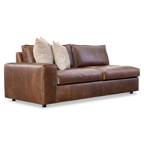 Nest Leather Left Arm Loveseat