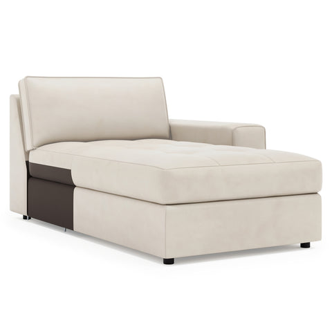 Nest Leather Right Arm Chaise