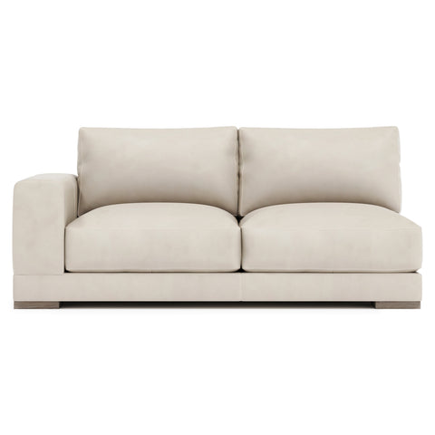 Lars Leather Left Arm Loveseat
