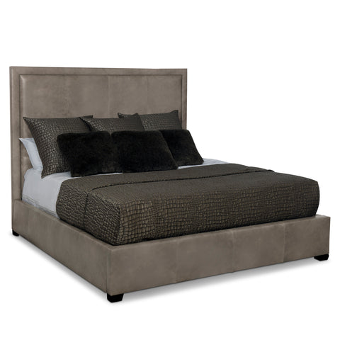 Morgan Leather Panel Bed - Queen