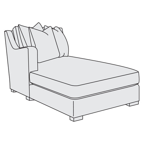 Ventura Fabric Left Arm Chaise