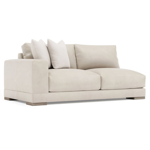 Lars Leather Left Arm Loveseat