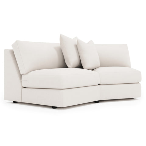 Soleil Fabric Armless Loveseat