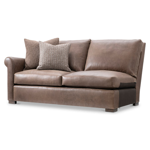 Keirnan Leather Left Arm Loveseat