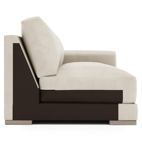 Lars Leather Right Arm Loveseat
