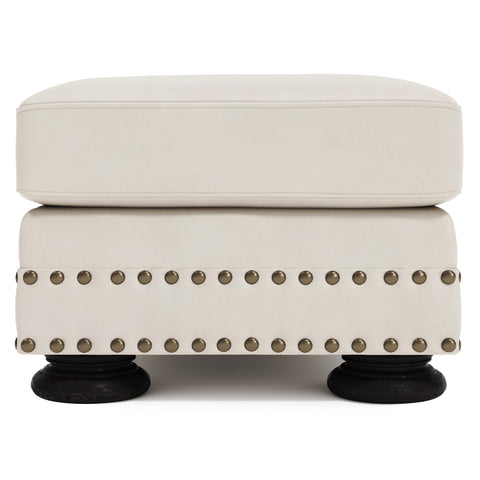 Foster Leather Ottoman