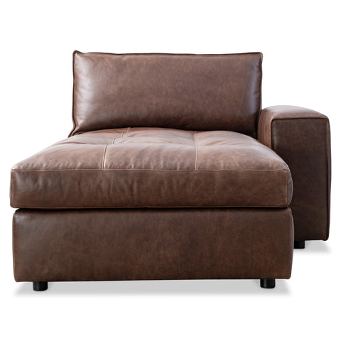 Nest Leather Right Arm Chaise