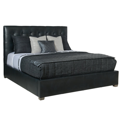 Avery Leather Panel Bed - Queen