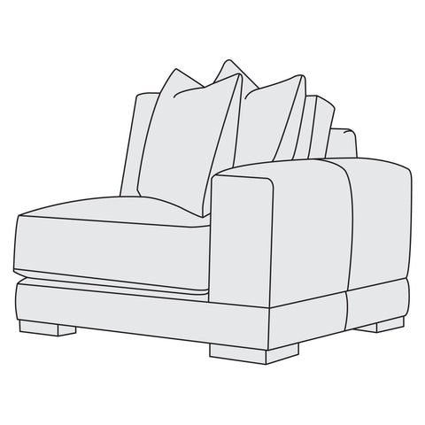 Lars Leather Right Arm Chair