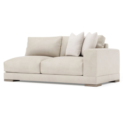 Lars Leather Right Arm Loveseat