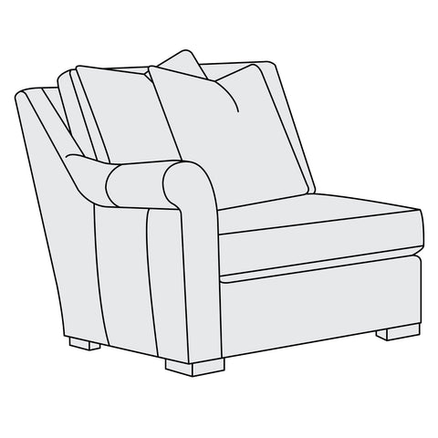 Keirnan Leather Right Arm Chair